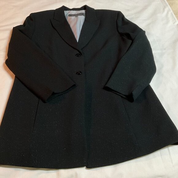 Vintage Alex Garfield Black 3 Pc. Blazer Suit Jacket - Picture 3 of 10
